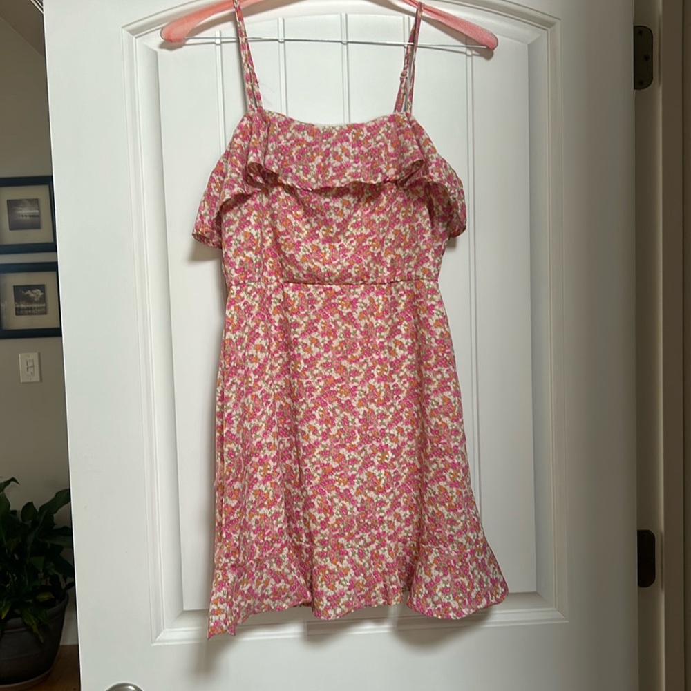 Altard State pink floral mini dress MEDIUM